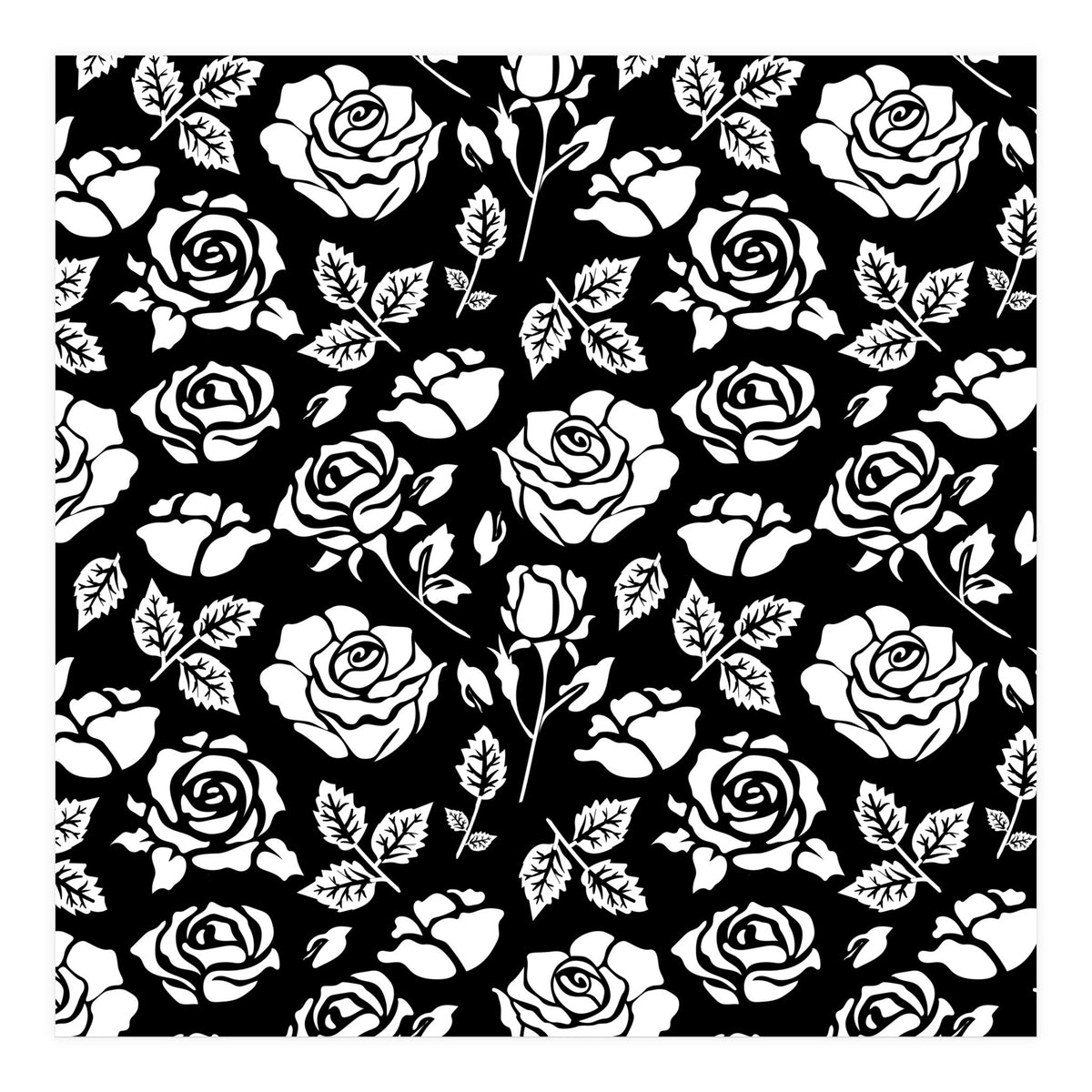White Rose #illustration #pattern (Print Only)