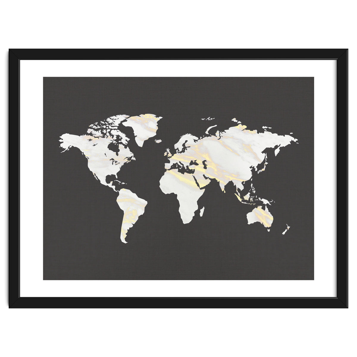 Marbel Gold World Map