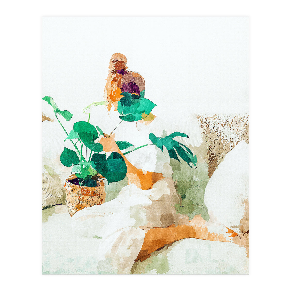 Me And Monstera (Print Only)