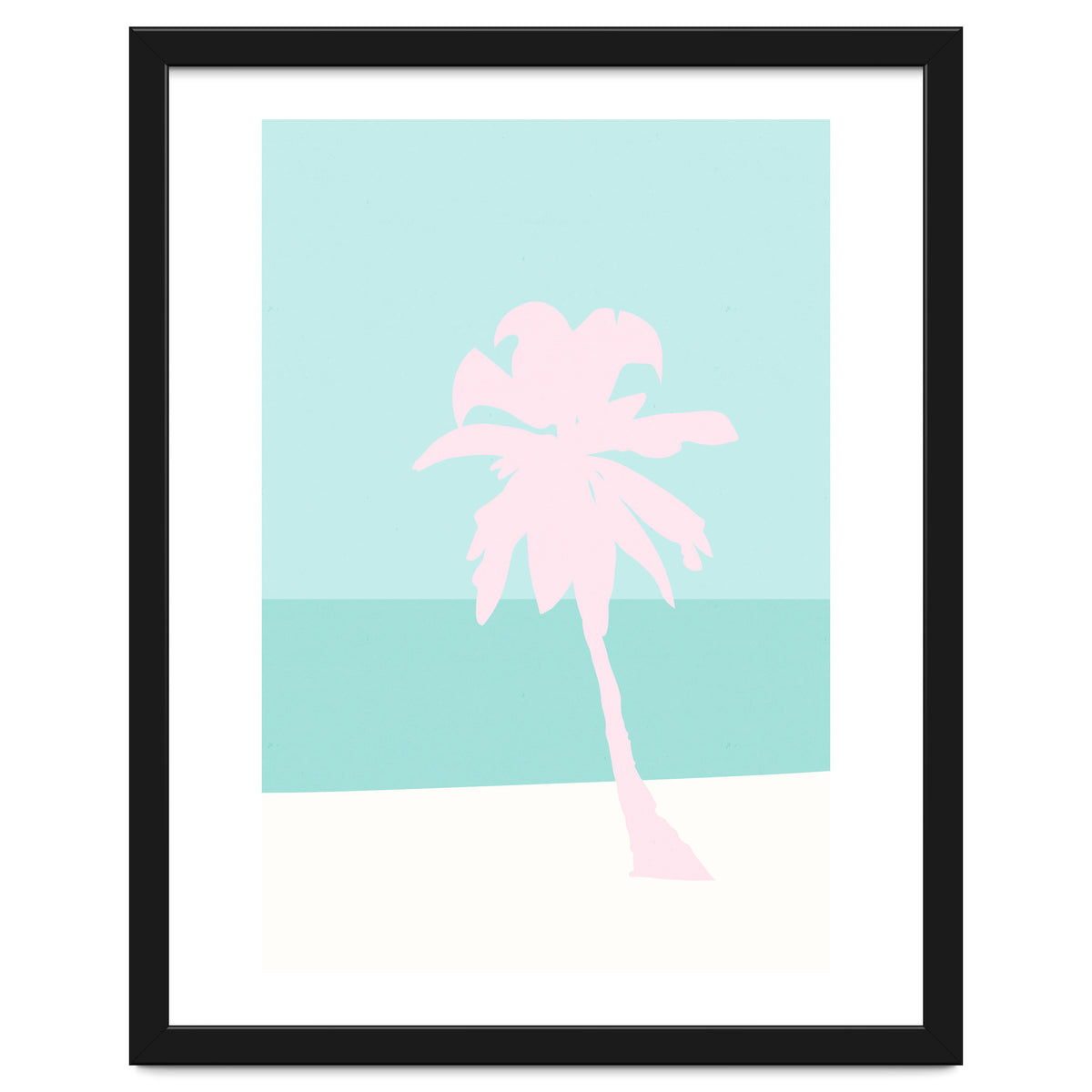 Minimal Palm Tree - Turquoise Coast