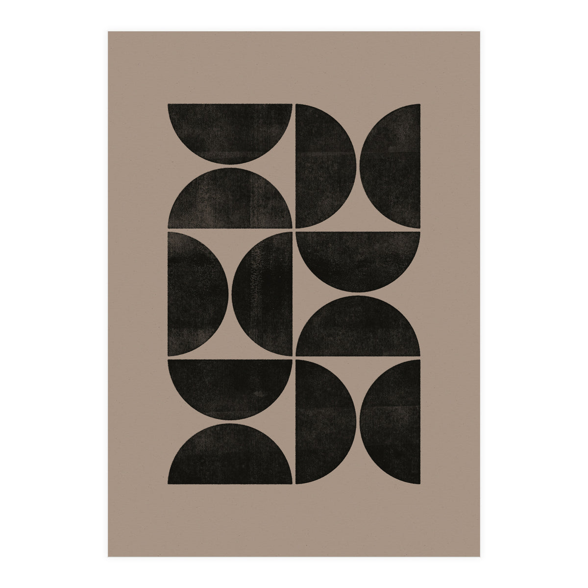 Mid-Century Modern No.24 - Woodblock Print (Print Only)