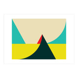 Geometric shapes No. 7 - yellow, turquoise, green & red (Print Only) thumbnail