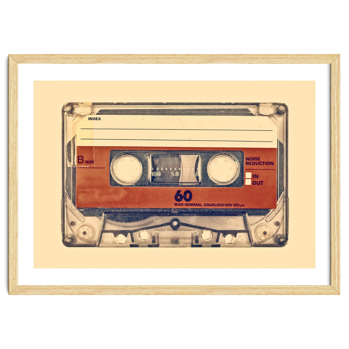 The retro audio compact cassette