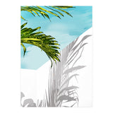 Palms In My Backyard, Tropical Greece Architecture Travel Painting, Summer Scenic Building  (Print Only) thumbnail