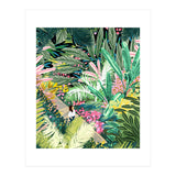 Bohemian Jungle, Tropical Botanical Nature Illustration, Forest Solo Travel Plants Painting (Print Only) thumbnail