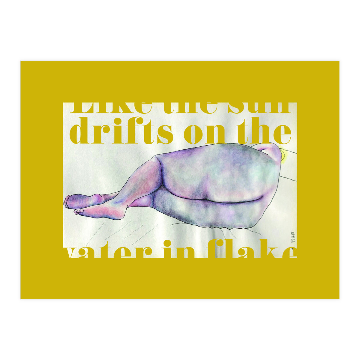 Like The Sun Drifts On The Water In Flakes (Print Only)