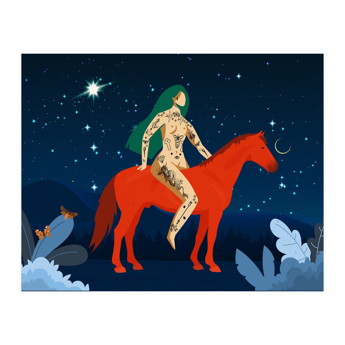 Riding My Red Horse (Print Only)