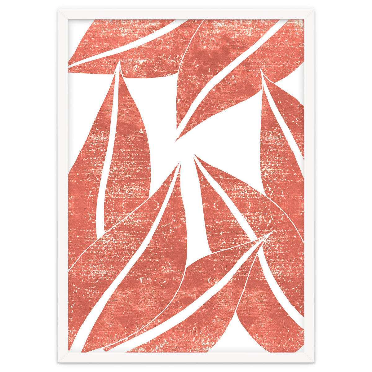 Abstract Terracotta Leaves 1 - Burnt Orange