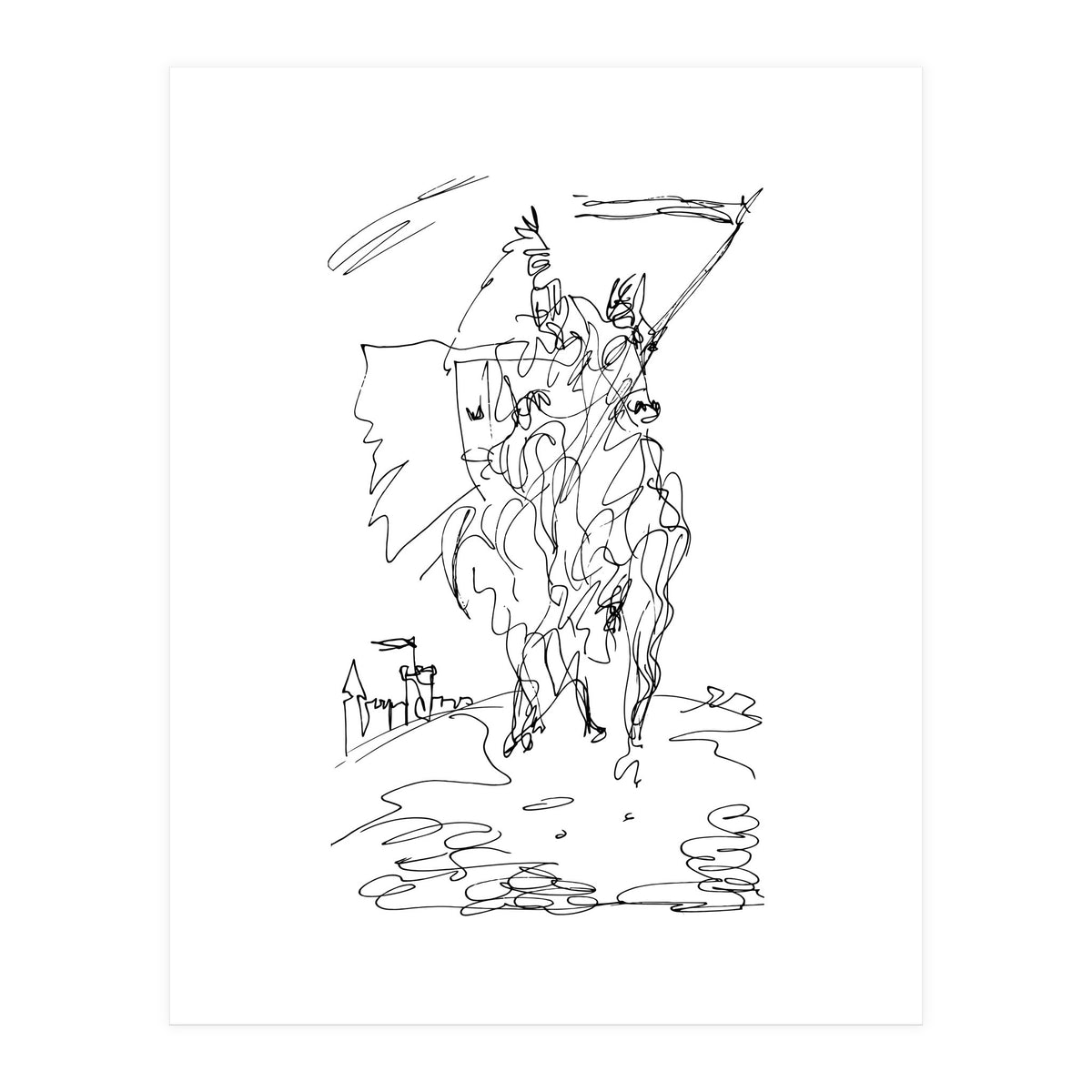 Medieval Rider (Print Only)