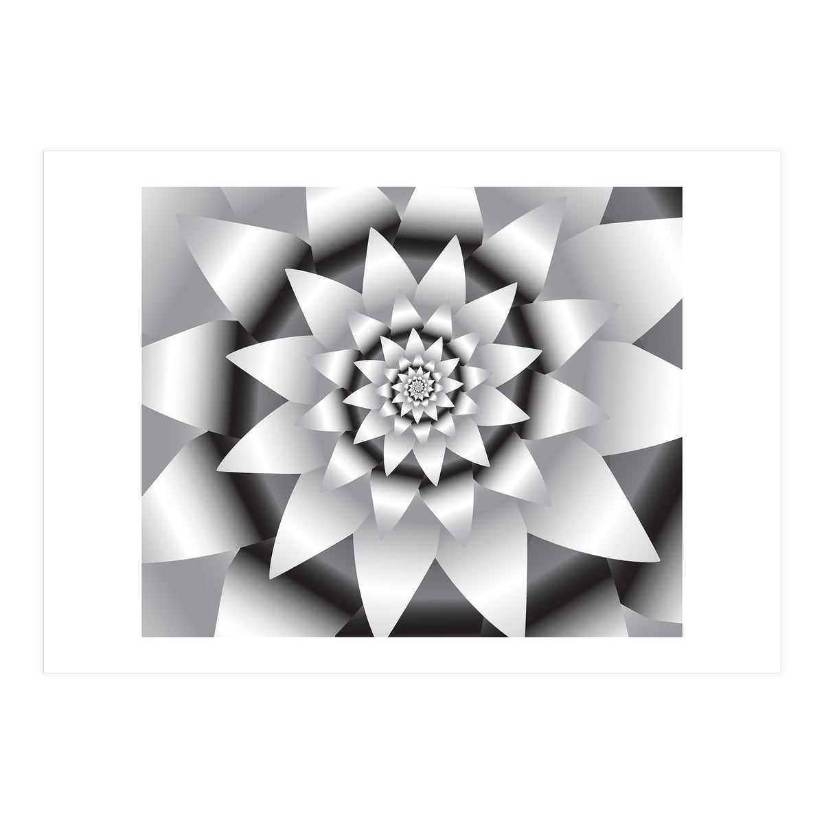 Abstract Modern Flower Design Art (Print Only)