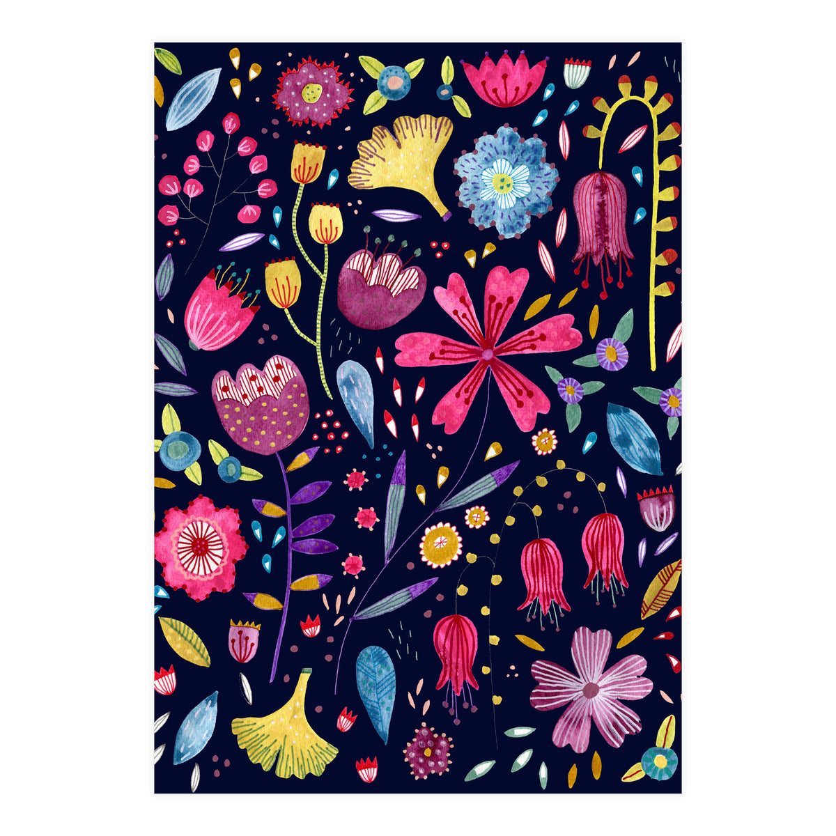 Autumn Hedgerow Dark (Print Only)