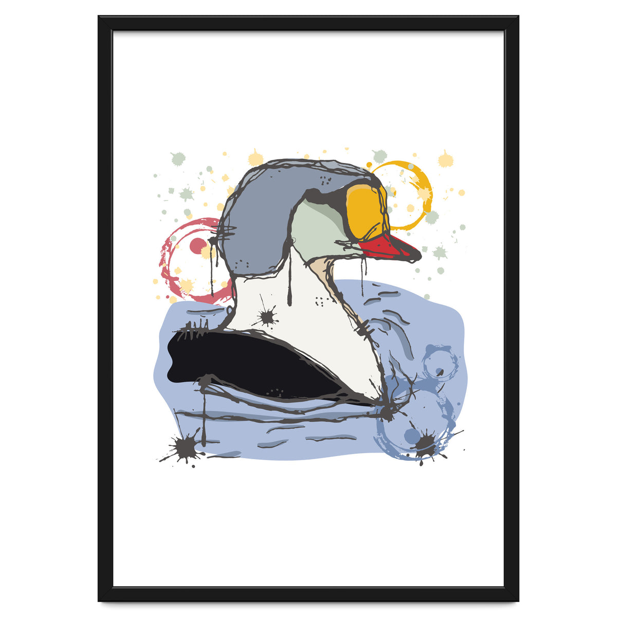 Male King Eider Duck Sketch