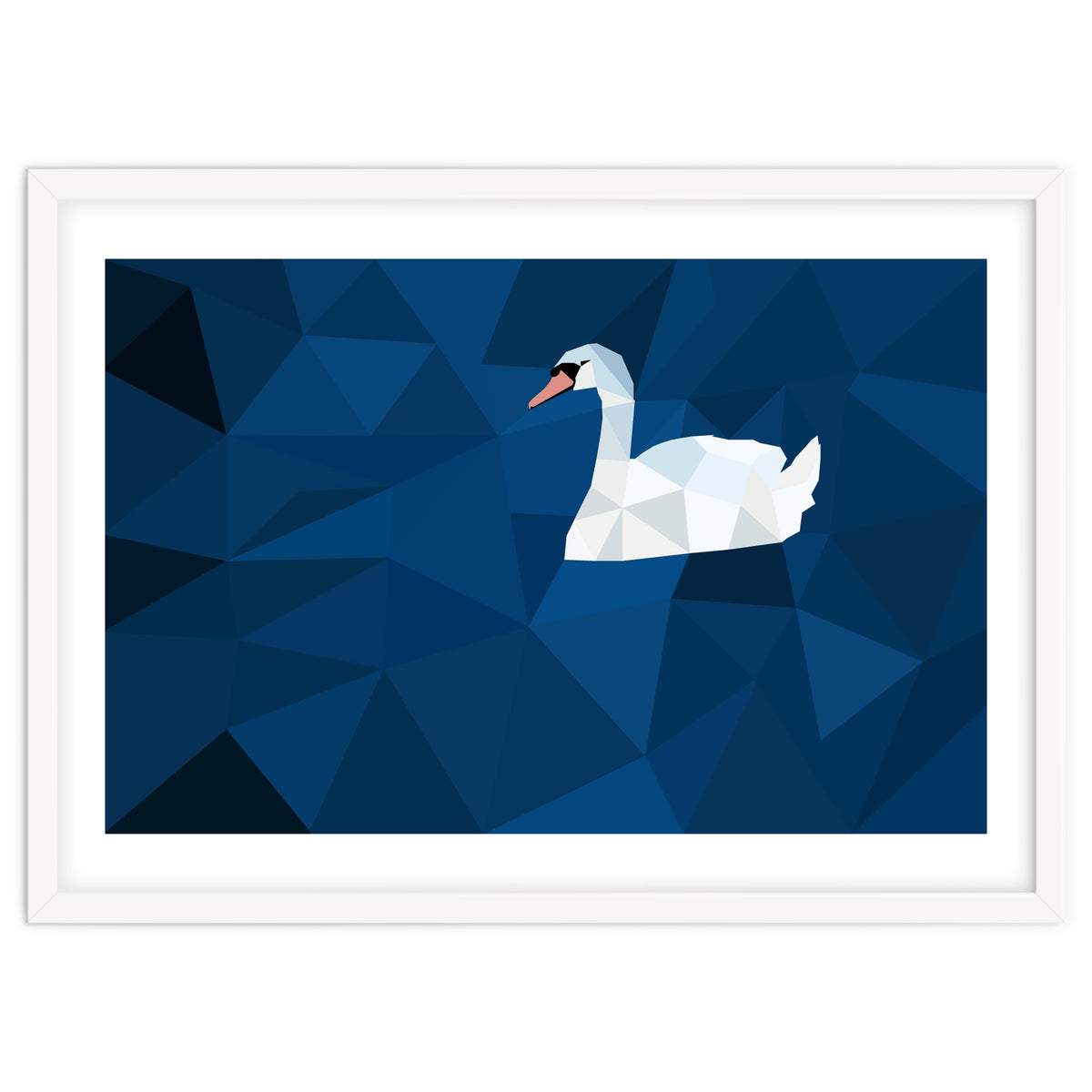 Swan In Water Artwork