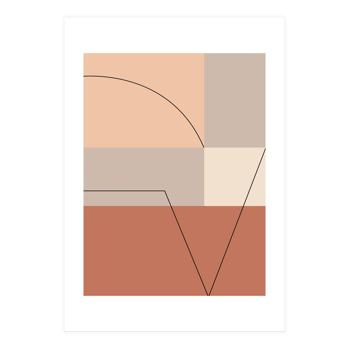 Neutral Geometric B (Print Only)