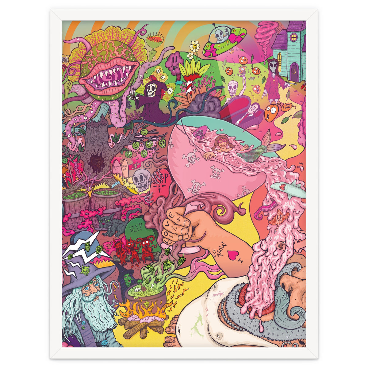 Abbeydale Brewery Collab Series Full Illustration - Yeastie Boys UK, Northern Monk, Origins Fyne Ales, Haand, Brew York and Black Jack Brewery.