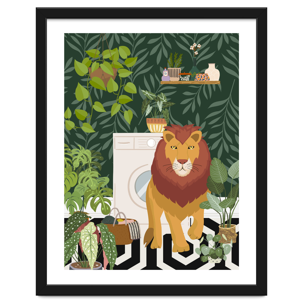 Lion in Laundry Room