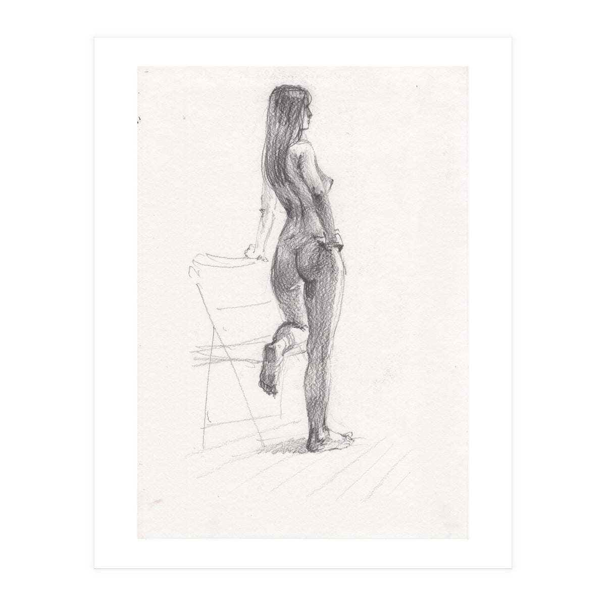 Erotic Sketch Drawing Art (Print Only)