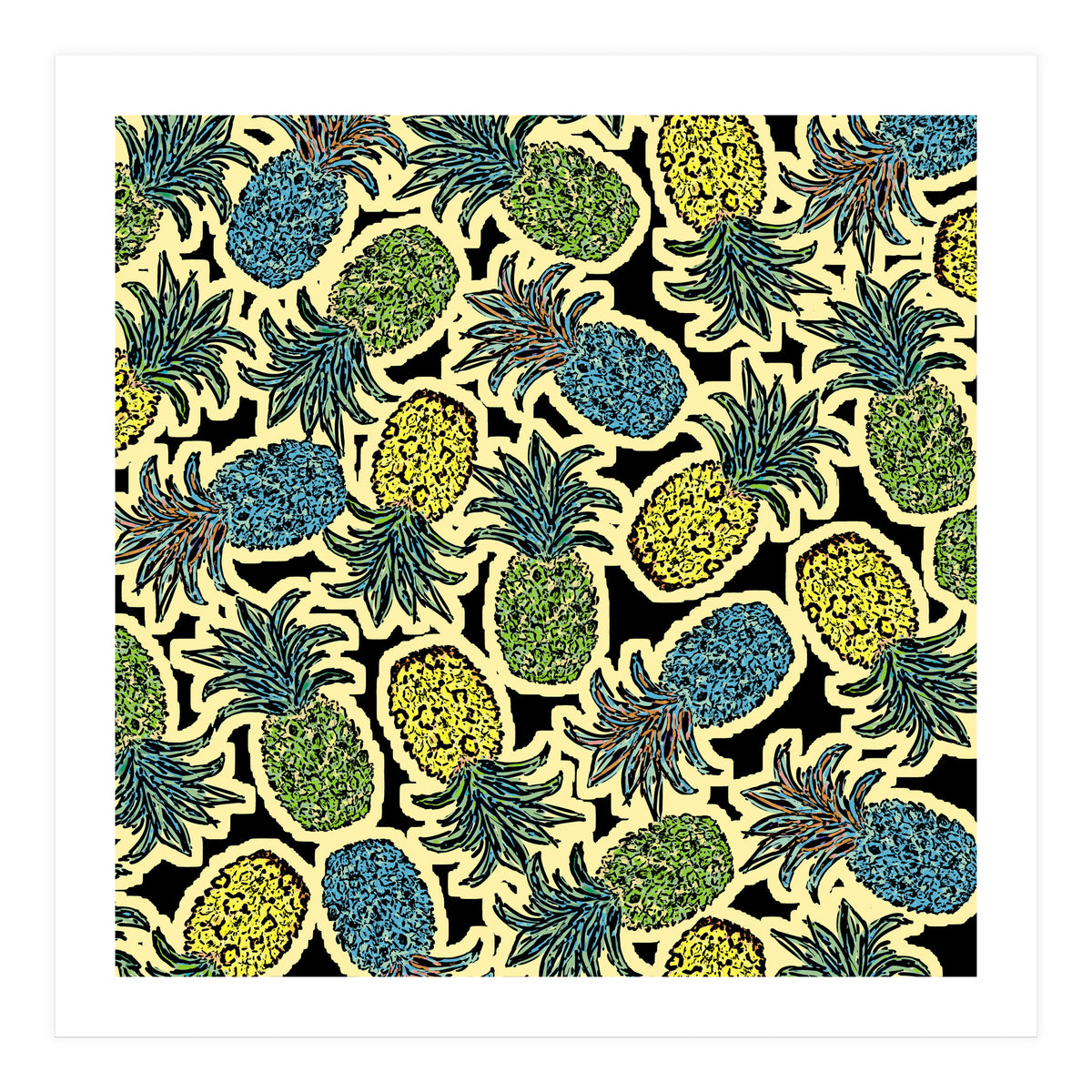Pineapple Pandemonium Retro Tone (Print Only)