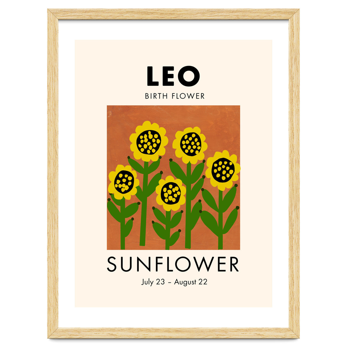 Leo Birth Flower Sunflower