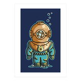 Cute Deep Sea Diver (Print Only) thumbnail