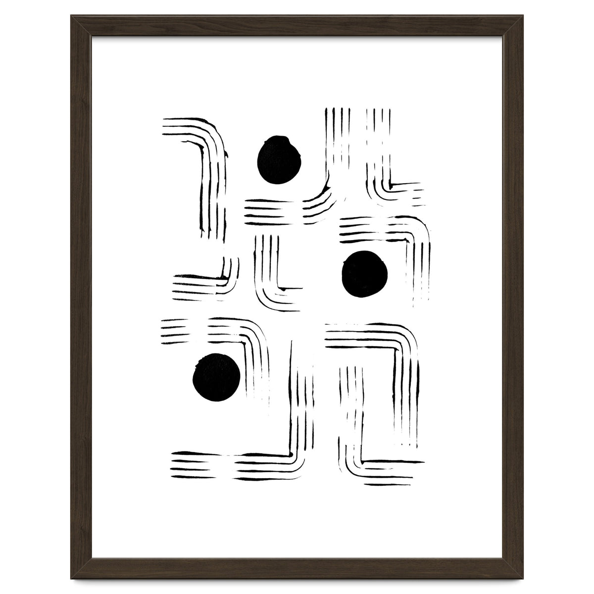 Mid-Century Modern Monochrome Print #1
