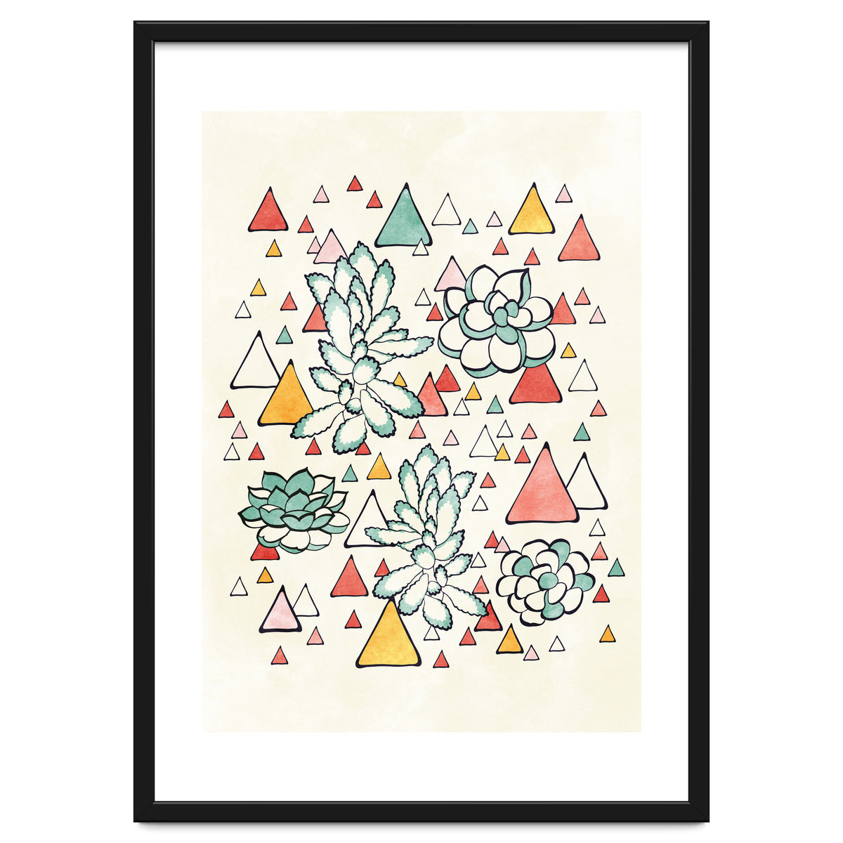 Succulent And Triangles