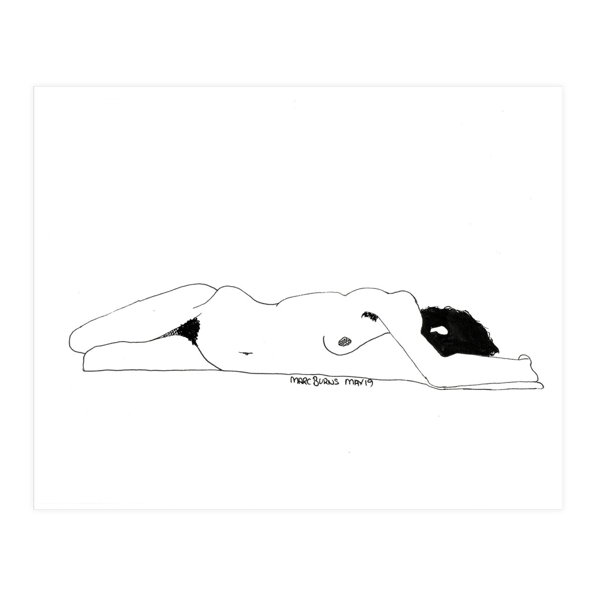 Untitled #1 - Lying nude figure (Print Only)