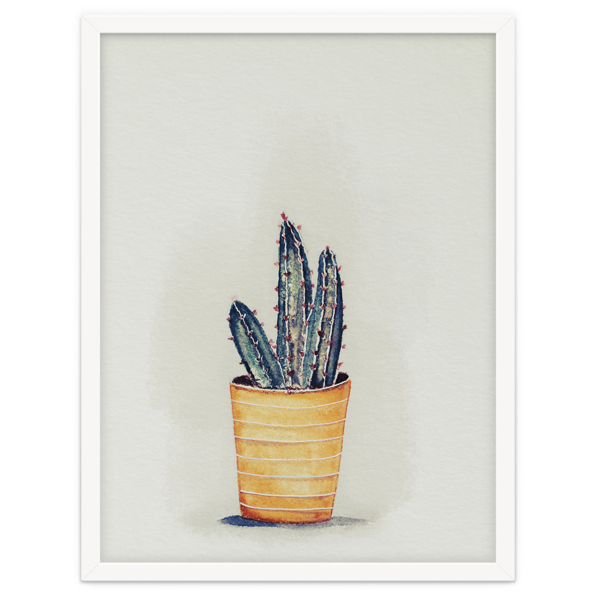 Cactus in yellow pot