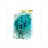 Abstract watercolour turquoise and gold (Print Only) thumbnail