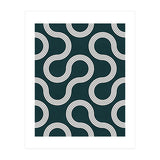 My Favorite Geometric Patterns No.35 - Green Tinted Navy Blue (Print Only) thumbnail