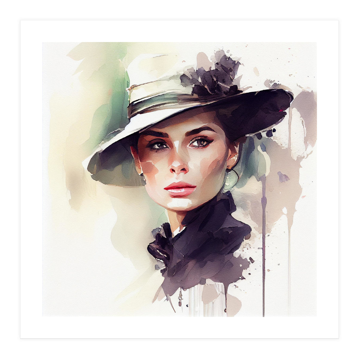 Watercolor Elegant Woman #1 (Print Only)