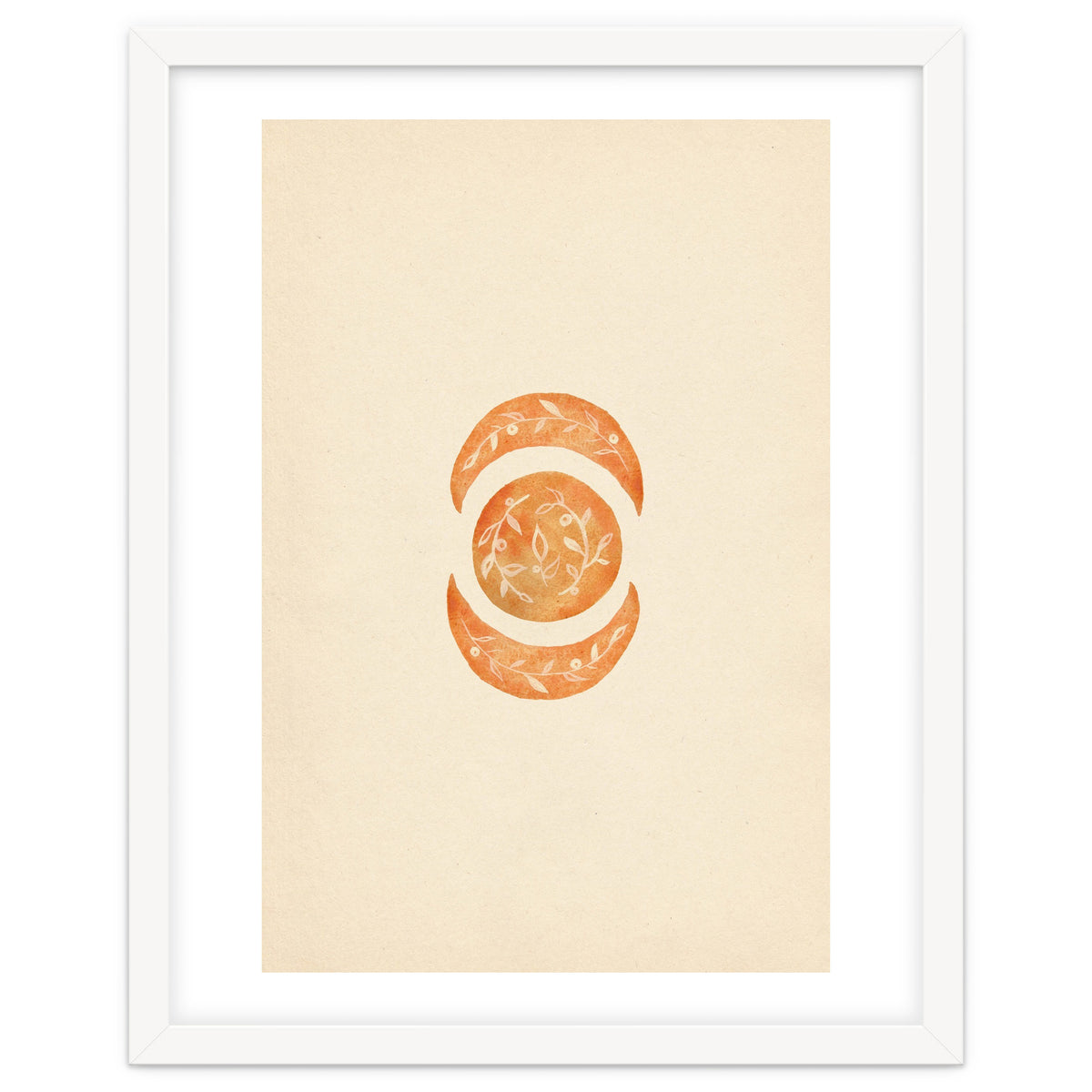 Botanical moon shapes