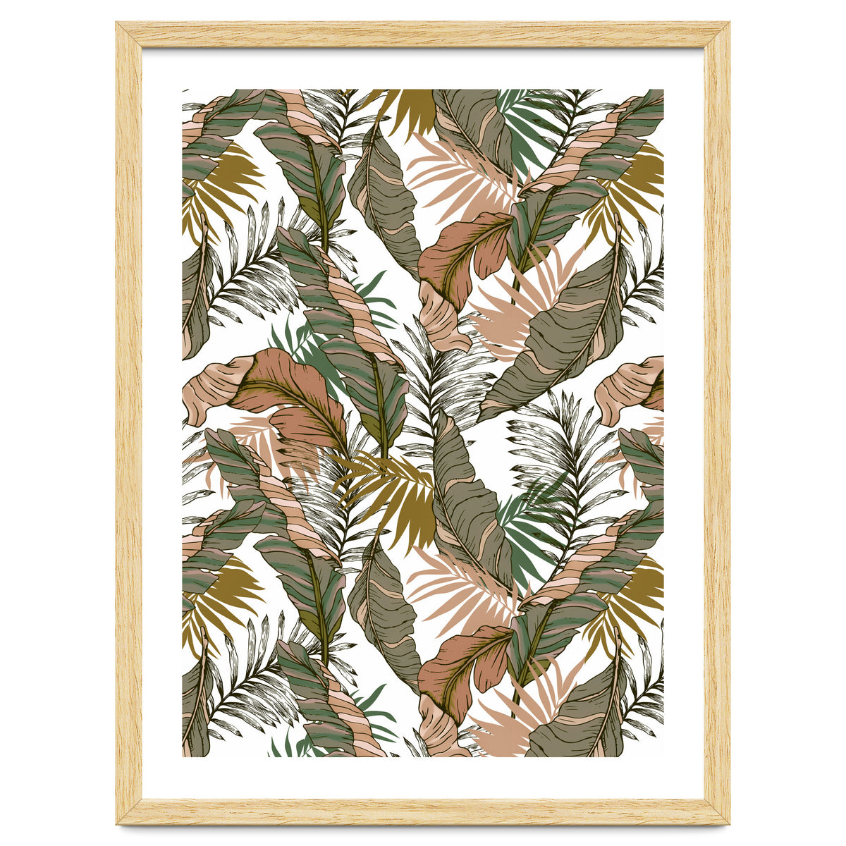 Drawing of wild tropical jungle I