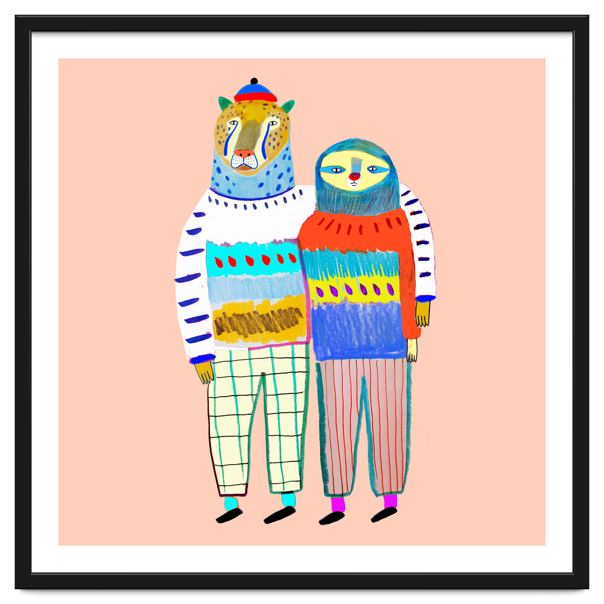 Leopard and Sloth Friends