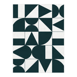 My Favorite Geometric Patterns No.17 - Green Tinted Navy Blue (Print Only) thumbnail