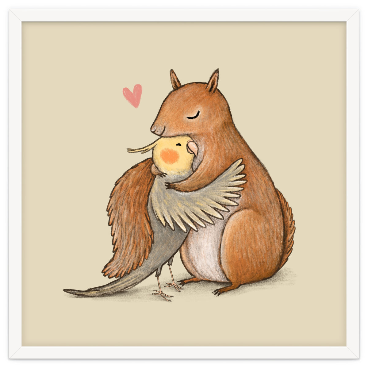 Cockatiel And Squirrel