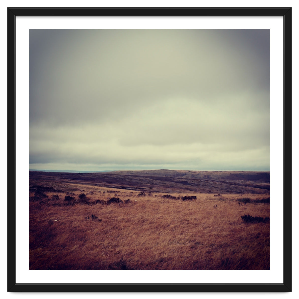 Bleak winter landscape of Saddleworth Moor