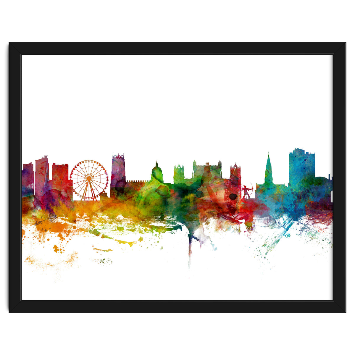 Nottingham England Skyline