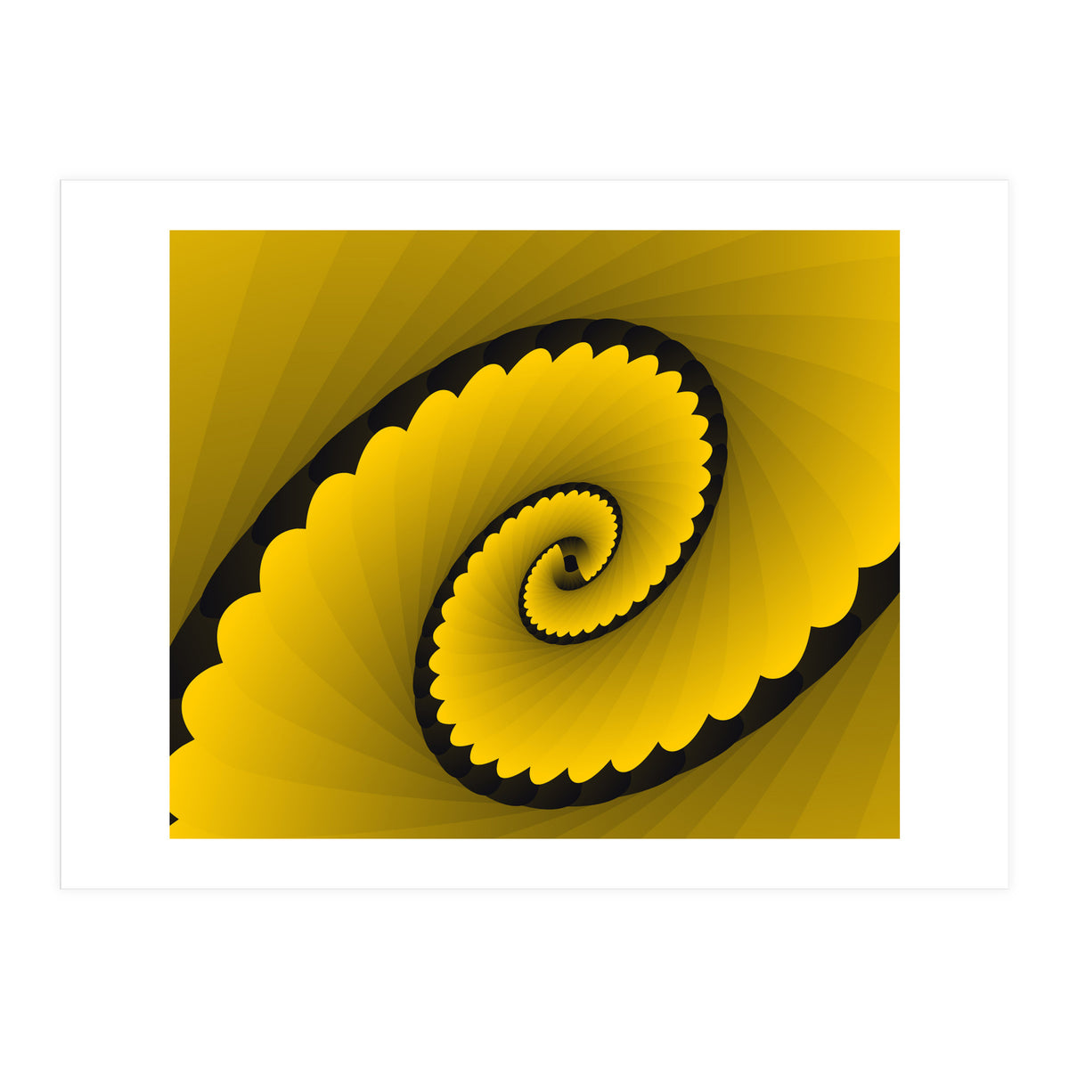 Abstract Floral Yellow (Print Only)