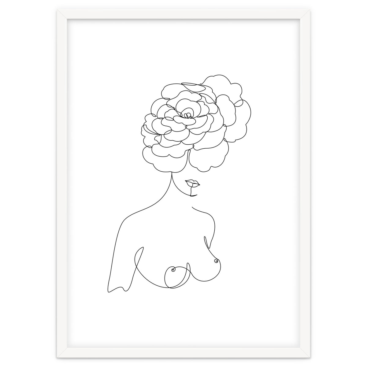 female flower line-b