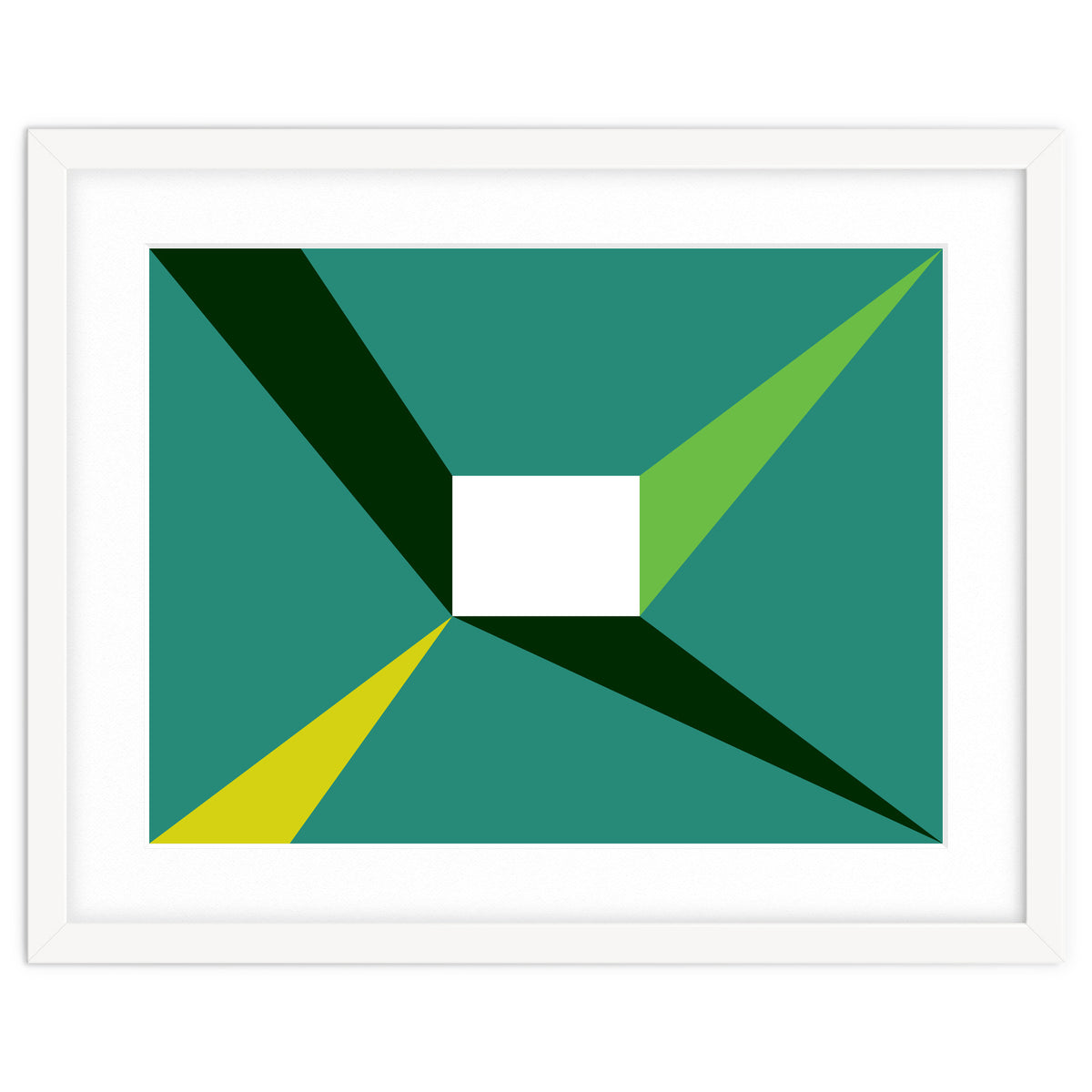 Geometric Shapes No. 27 - green, yellow & lime
