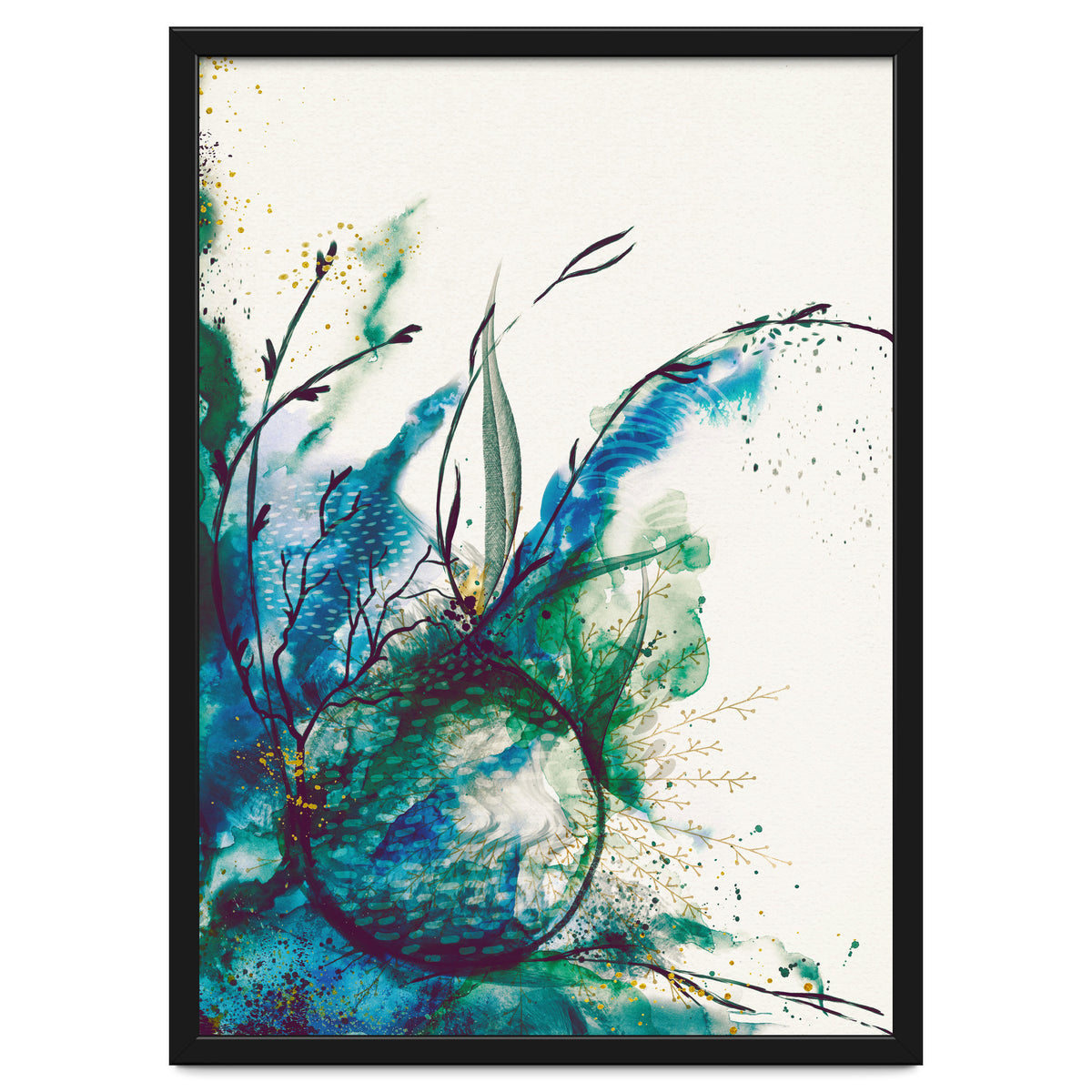 Abstract Sea Watercolour