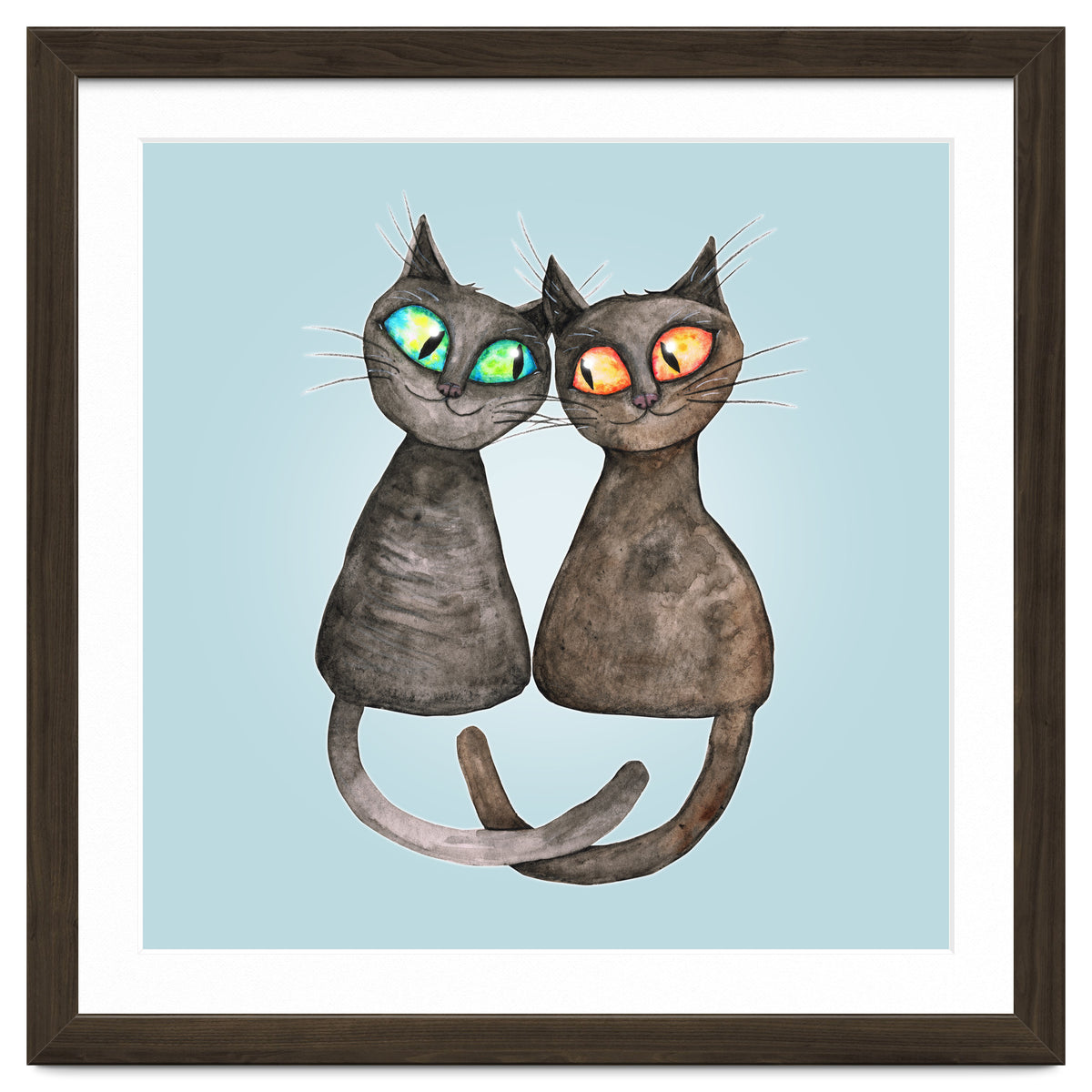 Two cute loving cats