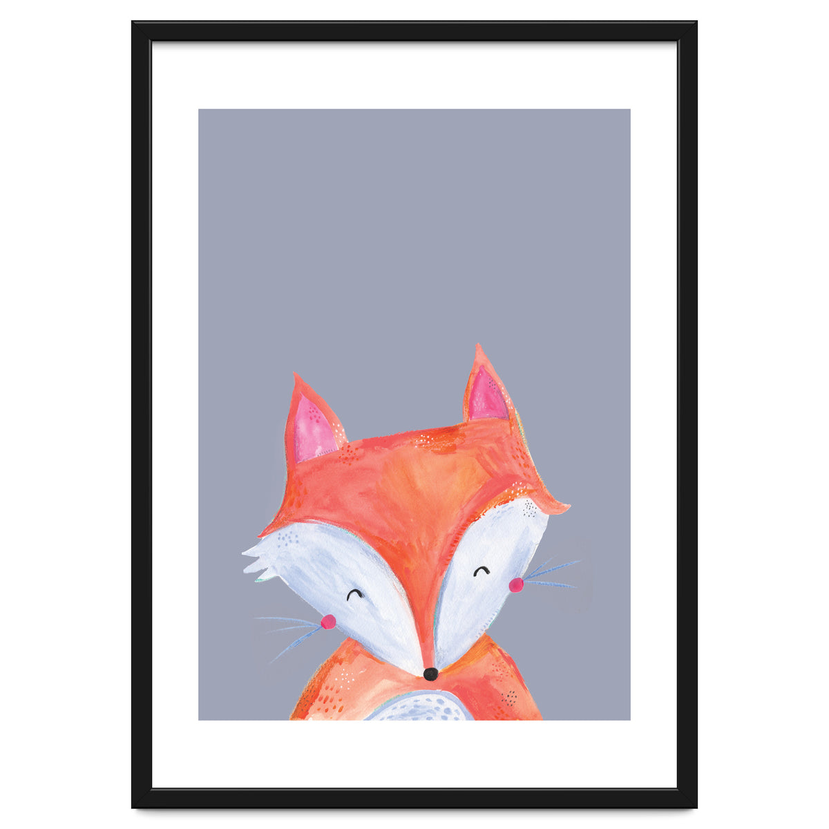 Woodland Fox On Grey