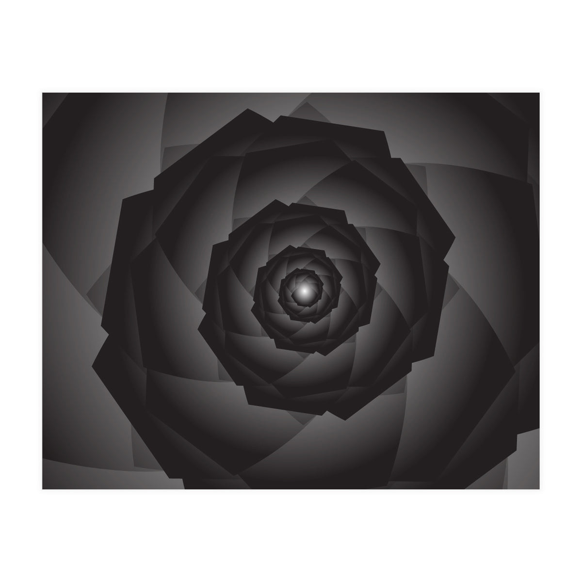 Mono Chrome Tech Spiral Pattern (Print Only)