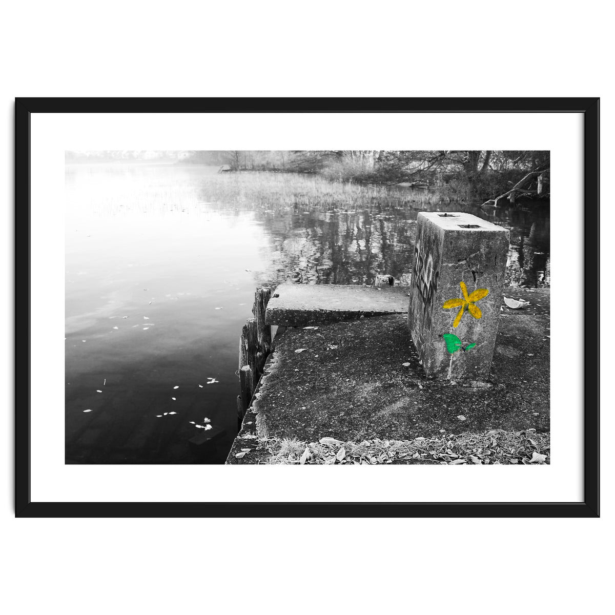 Frozen Ground Yellow Flower Street Art