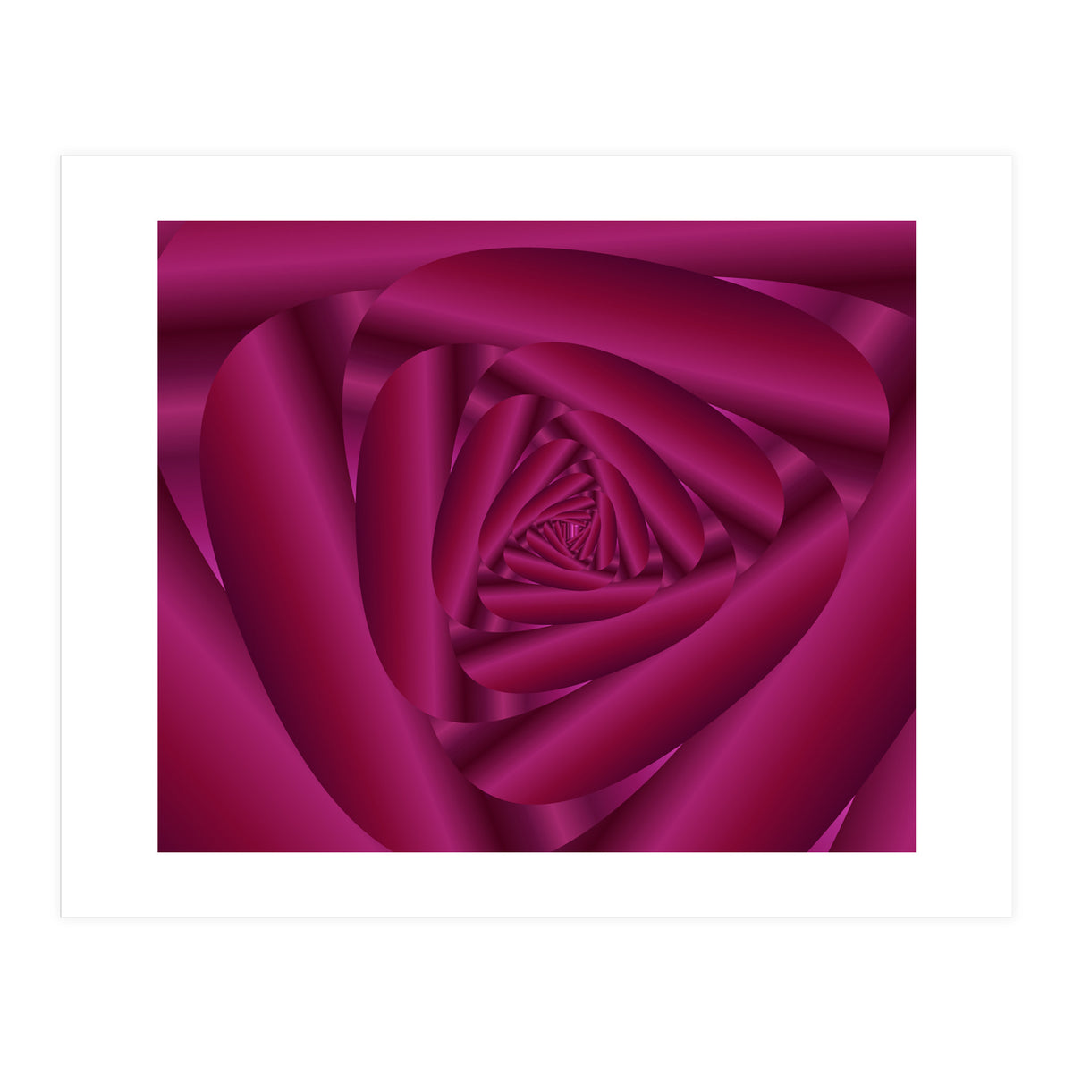 Pink Color Rose Swirl Art (Print Only)