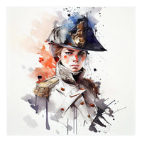 Watercolor Napoleonic Soldier Woman #4 (Print Only)