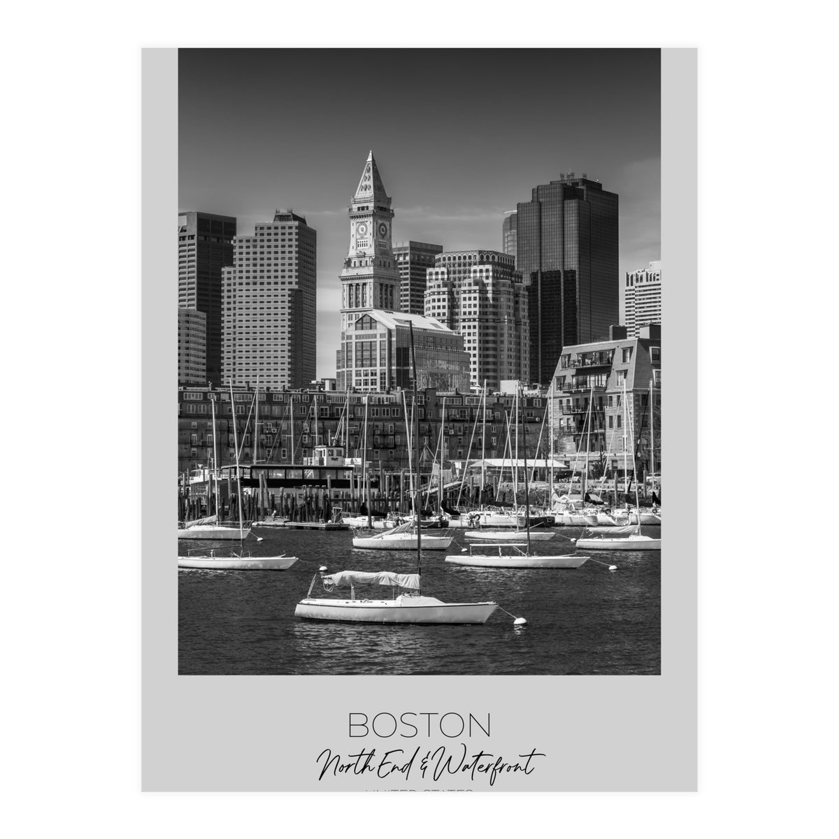 In focus: BOSTON Skyline North End & Waterfront (Print Only)