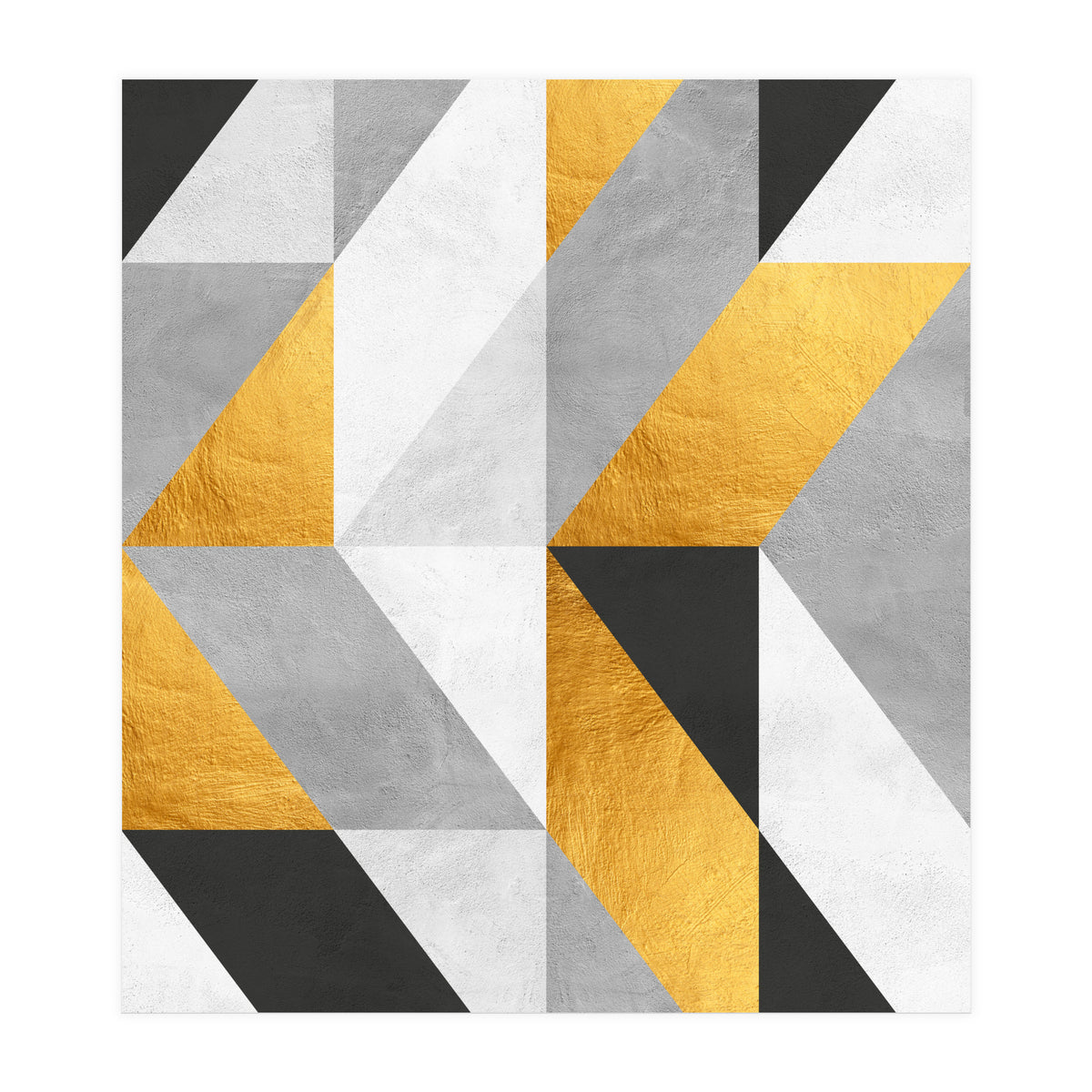 Gray and Gold Composition I (Print Only)